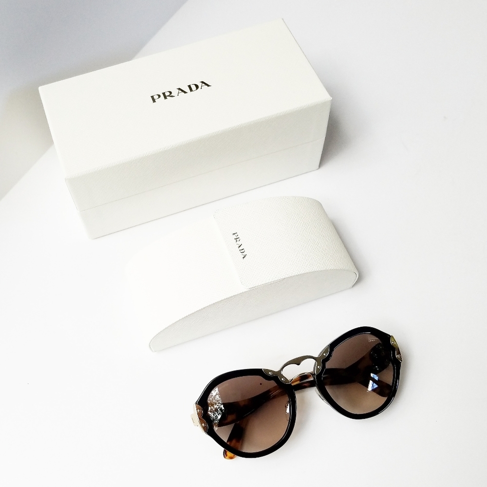 SOLD | PRADA | 54 mm Round Catwalk Sunglasses